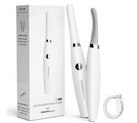 TOUCHBeauty Electric Eyelash Curler, Heated Eyelash Curler with 3 Smart Temp Modes & USB-C Fast Charge, Smart Constant Heat & Curl Booster for Natural Lift & Definition (Silver White)
