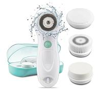 TOUCHBeauty Facial Cleansing Brush, 3 in 1 Waterproof Face Brush Exfoliating Brush Set, Facial Exfoliating Spa System for Gentle Cleansing and Deep Scrubbing AG-0759A (Green)