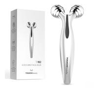 TOUCHBeauty Platinum Solar-Powered Microcurrent 3D Facial Roller - Lifting & Firming Face Massager, Y-Shape Roller, Slimming Face Tool, Multi-Angle Contour Design for Face & Neck, Waterproof
