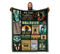Touchbetter BlaHoo Bigfoot Gifts Sherpa Throw Blanket,Ultra Soft Big Foot Sasquatch Gifts Flannel Blankets,Double Layer Fabric Warm Blankets,Funny Bigfoot Gifts for Women 60" X 50"
