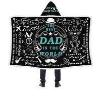 Touchbetter Father's Day Gifts,Birthday Gift for Dad Sherpa Wearable Blanket Hoodie,First Time Dad Gifts,70.8" X 47.3"