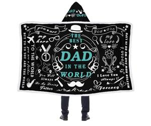 Touchbetter Father's Day Gifts,Birthday Gift for Dad Sherpa Wearable Blanket Hoodie,First Time Dad Gifts,70.8" X 47.3"