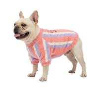 Touchdog Dream Series Small Dog Sweater, Cozy Knit Dog Sweater for Small and Medium Dogs, Soft Puppy with Warm Fleece, Lightweight Pet Clothes for Fall and Winte (Pink, L)