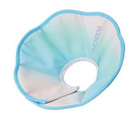 Touchdog Foldable Dog Cone Collar for Cats & Dogs - Adjustable Soft Recovery Collar with Waterproof PU Coating, Lightweight Design, 24.5cm/9.6in Wide Barrier (Blue Gradient Color, XL)