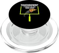 Touchdown Chow Down Funny Football Pizza Lover Party Graphic PopSockets PopGrip for MagSafe