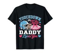 Touchdown or Tutu Daddy Loves You Gender Reveal Baby T-Shirt