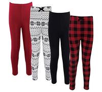Touched by Nature Girls Leggings, Buffalo Plaid, 6 Years (6y)