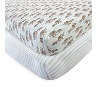 Touched by Nature Unisex Baby and Toddler Organic Cotton Crib Sheet, Elephant, One Size