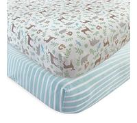 Touched by Nature Unisex Baby and Toddler Organic Cotton Crib Sheet, Forest, One Size