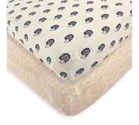 Touched by Nature Unisex Baby and Toddler Organic Cotton Crib Sheet, Hedgehog, One Size