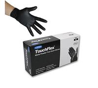 TouchFlex N318D-50Touchflex Disposable Black Nitrile Gloves - Latex & Powder Free - Boxed x100 (Medium)