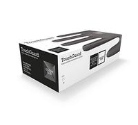 Touchguard Disposable Gloves Black Nitrile - Latex and Powder Free - Multi-Purpose - Food Grade Gloves - Extra Strong Gloves - Box of 100 - Black - Size M