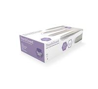 Touchguard Disposable Gloves Clear Vinyl - Latex and Powder Free - Multi-Purpose - Food Grade Gloves - Extra Strong Gloves - Box of 100 - Size M