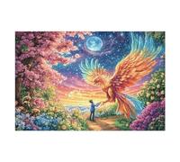 Touching Phoenix on Path 1000 Piece Jigsaw Puzzle for Adults Happy Time Jigsaw Family Board Game Night Add On Whimsical Colourful Design Home Decor 1000 PCS