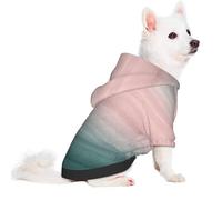 Touching Teal Blush Gray Watercolor Abstract Dog Hoodie, Winter Warm Stretchy Pet Sweater for Small Medium and Large Dogs XX-Large