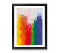 Touching The Rainbow Abstract Framed Print for Living Room Bedroom Home Office Décor, Wall Art Picture Ready to Hang, Black A3 Frame (34 x 46 cm)