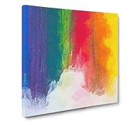 Touching the Rainbow Canvas Print | Gallery Wrapped 30mm Frame Wall Art | 20x20 inches | Ready to Hang | Abstract Rainbow Picture | Living Room Bedroom Lounge Office