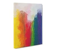 Touching The Rainbow Purple Yellow Green Red Canvas Print | Gallery Wrapped 30mm Frame Wall Art | 24x16 inches | Ready to Hang | Modern Rainbow Picture | Living Room Bedroom Lounge Office