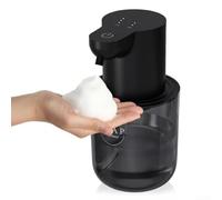 Touchless Automatic Foaming Soap Dispenser Designed For Wall Mounting With 4 Foam Output Settings For Kitchen Office Bathroom Environments(black)