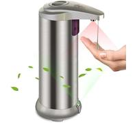 Touchless Automatic Liquid Soap Dispenser Hand Soap Dispenser with Infrared Motion Sensor, Output Control Switches, Waterproof Base, Stainless Steel Body, for Kitchen Bathroom Commercial Hotel