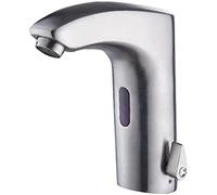 Touchless Bathroom Sink Faucet - Adjustable Sensor Mixer Tap Hot & Cold Water Battery Powered Rose Gold & Nickel Brushed Finish Modern Basin Tap for Easy Use
