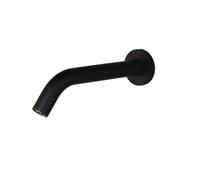 Touchless Bathroom Sink Faucet Cold Hot Water Automatic Motion Sensor Basin Mixer Tap Wall Mounted (Black, 200mm)