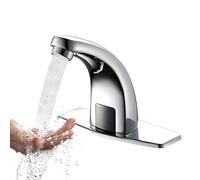Touchless Battery-Powered Kitchen Faucet with Motion Sensor - Smart Infrared Tap for Bathroom, Single Hole Design, Built-in Water Filter, G1 Compatible Cover Plate Included