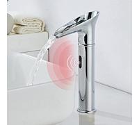 Touchless Black Bathroom Faucet Retro Sensor Mixer Tap Waterfall Style Lavatory Sink Faucet Antique Finish Low/High Flow Options for Modern Homes