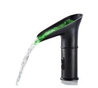 Touchless Black LED Kitchen FaucetSmart Sensor Sink Mixer for Modern KitchensAC/DC Powered Hygienic Water Control Easy Install