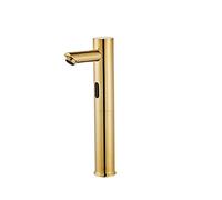 Touchless Gold Bathroom Sink Faucet - Automatic Sensor Tap Tall Design Cold Water Mixer for Modern Wash Basin Stylish Touch-Free Basin Faucet