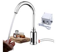 Touchless Infrared Sensor Faucet - 32cm Automatic Brass Bathroom Tap, Antimicrobial Cold Water Mixer, Easy Inll & Corros-Resint, Hygienic Bathroom Accessory