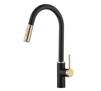 Touchless Kitchen Faucet Black Gold Kitchen Faucet with Pull Down Sprayer Motion Sensor Sink Faucet, for Contemporary Style