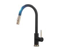 Touchless Kitchen Faucet, Pull-Out Spray, Smart Sensor Temperature Control, Hot and Cold Water, Polished Gold Finish - Modern Kitchen Mixer Tap