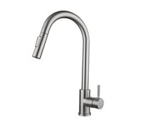 Touchless Kitchen Faucet Sensor Activated Pull Down Tap Universal Cold & Hot Water Sink Mixer for Vegetable Washing Fully Brushed 52 1 No Contact Design