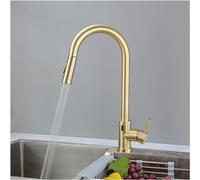 Touchless Kitchen Faucet, Stainless Steel Sink Faucet with Pull Down Sprayer,High Arc Smart Motion Sensor Single Handle 2 Functions Sprayer, Deck Mounted,Black, (Brushed)