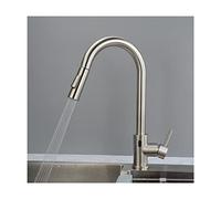 Touchless Kitchen Faucet, Stainless Steel Sink with Pull Down Sprayer,High Arc Smart Motion Sensor Single Handle with 2 Functions, Deck Mounted,Black(Brushed)