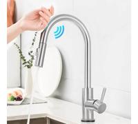 Touchless Kitchen Faucet with Pull-Down Spray, High Arc Stainless Steel Sink Mixer, Single Lever Control, Modern Faucet with Sensor for Easy Use