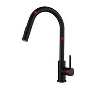 Touchless Kitchen Faucet with Pull-Out Sprayer, Black 360° Stainless Steel Sink Mixer Tap, Modern Sensor Design, 2 Spray M for Effortless Kitchen Cleaning