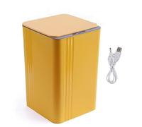 Touchless Motion Sensor Trash CanSmart Electric Garbage Bin for Kitchen Bathroom Office Living Room Bedroom 20L Rechargeable Yellow Bin