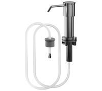 Touchless Soap Dispenser for Kitchen, Stainless Steel with Extendable Hose and Black Textured Finish