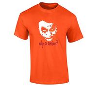 Touchlines Men’s T-Shirt Joker - Why So Serious? orange Size:XL