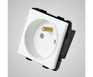 TouchMe Z/U Female Modular, White TM625W Z Ground Pin
