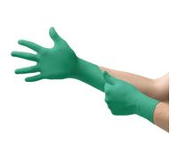 Ansell TouchNTuff Disposable Gloves Green Nitrile Powder Free Textured Fingertip