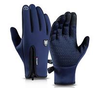 Touchsceen Fleece Insulated Gloves, Thermal Windproof Snowproof Warm Gloves Winter Sports Ski Snowboard Riding Motocycling Bike Mittens Hiking Camping Driving Gloves Navy Blue M