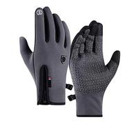 Touchsceen Fleece Insulated Gloves, Thermal Windproof Snowproof Warm Gloves Winter Sports Ski Snowboard Riding Motocycling Bike Mittens Hiking Camping Driving Gloves (grey, M for women)