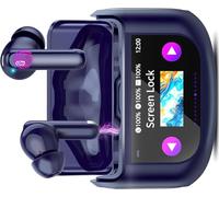 Touchscreen Bluetooth Headphones, 2026 In-Ear Headphones, Wireless Bluetooth 5.4 with ANC+ENC Noise Cancelling Mic, 48 Hours Playtime, Deep Bass Earbud with 5 EQ Modes, IP7 Waterproof Earphones, USB-C