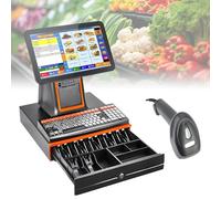 Touchscreen Cash Register System with Receipt Printer and Cash Drawer for Retail and Hospitality Businesses