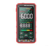 Touchscreen Digital Multimeter, 6000-Count NCV Tester with USB Charging, Anti-Burn Fuse, Backlit VA Display & Built-in Flashlight(Black)