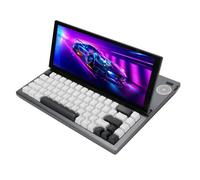 Touchscreen Gaming Mechanical Keyboard, 68 Keys USB Wired RGB LED Backlit Computer Keyboard with 12.3'' Foldable 0-90° Portable Screen, Plug & Play for Wins for OS X for Android (GB)