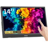 Touchscreen Monitor 14 Inch, Portable Monitor 1920x1080 60Hz IPS Panel with USB C HDMI Input for PC/Phone/Xbox/Switch/PS4/Raspberry pi, Laptop Monitor Built in Dual Speakers for Travel, Vesa, Tiltable